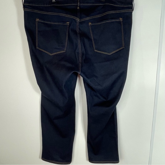 Old Navy Mid Rise Dark/Medium Wash Slim Straight Leg Denim Jeans Women’s Size 26 - Picture 4 of 8